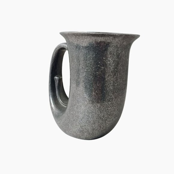 Vintage Wilton Armetale USA Pewter Horn Cup, Beer Mug, 70s Tavern Stein Tankard - Picture 5 of 7